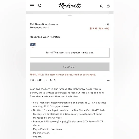 Madewell Cali Demi-Boot Jeans - Picture 3 of 6